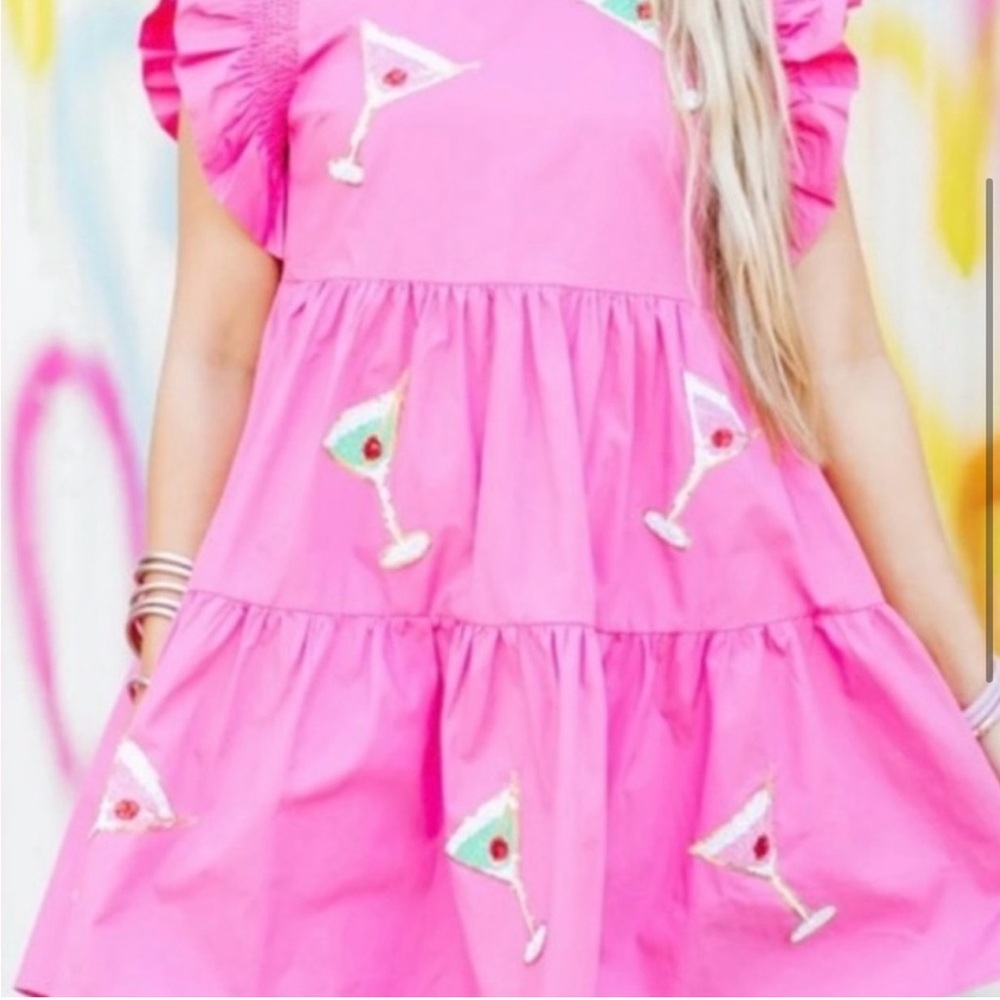 New Peach Love California Sequined martini dress